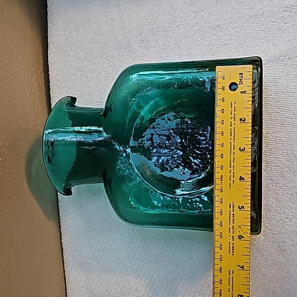 Blenko, 2000 Vintage Water bottle or called Two spouts Vase Seabreeze - Picture 8 of 9